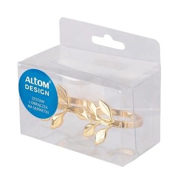 Кольца для салфеток из сусального золота, набор из 2 штук.