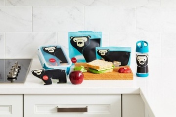 3 РОСТКА - LUNCHBOX BENTO BEAR TEAL LUNCHBOX БЕЗ BPA, БЕЗ ПВХ, F-БЕЗ F
