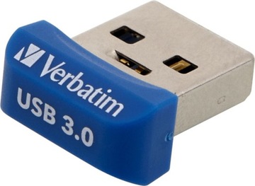 VERBATIM Pendrive Миниатюрный флэш-накопитель Verbatim Nano Store USB 3.0, 64 ГБ