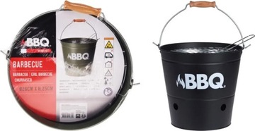 Ведро садовое туристическое для гриля, черное