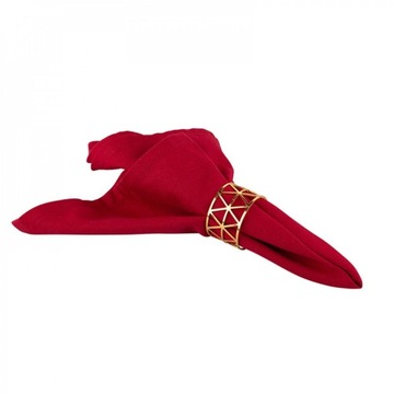 Золотые треугольные кольца для салфеток, набор из 2 штук.