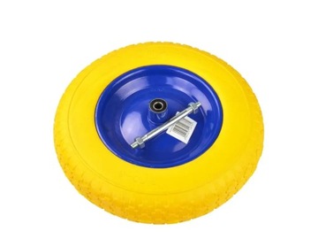 КОЛЕСО КОЛЕСО 3,50-8 ПОЛНЫЙ ПУ ДЛЯ ТАЧКИ + ОСЬ БЕСТАМБЕЛЬНАЯ DURABLE GEKO