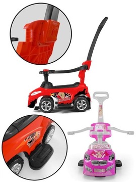 Milly Mally Ride-On 3in1 Happy Black Автомобиль