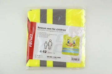 СВЕТООТРАЖАЮЩИЙ ЖИЛЕТ ДЛЯ РЕБЕНКА ДЕТСКАЯ УЛЫБКА SMILE FACE 4-12 ЛЕТ