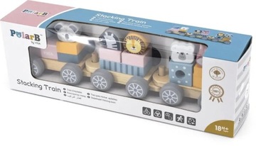 ДЕРЕВЯННЫЙ ПОЕЗД НАБОР БЛОКОВ ГРУЗОВИК-ПАЗЗЛ VIGA POLARB