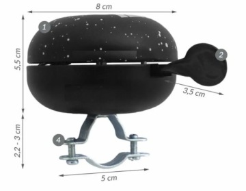 РЕТРО МИККИ ВЕЛОСИПЕДНЫЙ БЕЛЛ, ЖЕЛТЫЙ