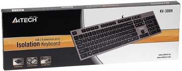 A4TECH KV-300H Серая плоская островная USB-клавиатура