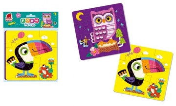 ПЕНЕЛЕННЫЙ ПАЗЛ 2В1 ТУКАН И СОВА ДЛЯ САМЫХ МАЛЕНЬКИХ ROTER KAFER PUZZLE