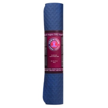 Mata do jogi Yogi Yogini Premium 5 mm - niebieski