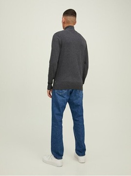 Jack&Jones Sweter Emil 12189339 Szary Regular Fit