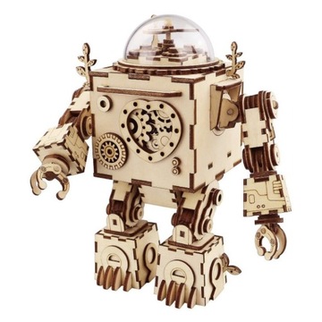 DREWNIANY MODEL PUZZLE 3D ROBOTIME POZYTYWKA ROBOT MECHANICZNY ORPHEUS DIY