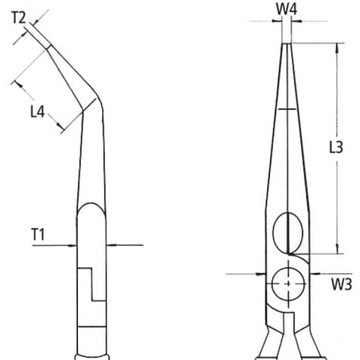 KNIPEX 25 26 160 Плоскогубцы изогнутые VDE 1000V
