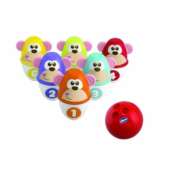 Игрушка CHICCO Разноцветные кегли для боулинга