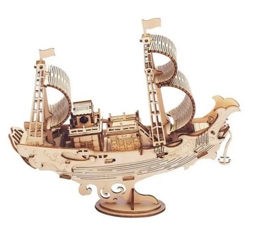 ROBOTIME DREWNIANE PUZZLE 3D MODEL JAPOŃSKI STATEK DYPLOMATYCZNY FIGURA DIY