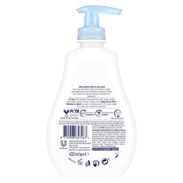 DOVE BABY RICH MOISTURE ГЕЛЬ ДЛЯ ТЕЛА И ВОЛОС 400мл