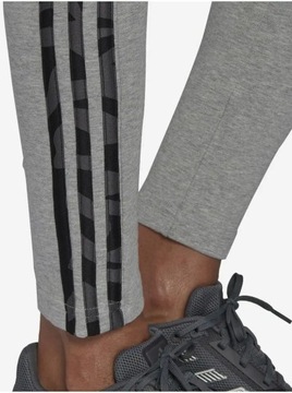 Legginsy damskie adidas Loungewear Essentials 3-Stripes szare HE7016 Leggin