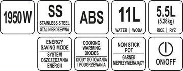YATO YG-04695 URZĄDZENIE DO GOTOWANIA RYŻU 16,5L