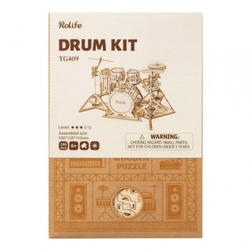 ROBOTIME Деревянная 3D-модель-пазл Барабаны своими руками