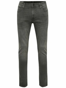 Jack&Jones Jeansy Liam Original 12109954 Szary Skinny Fit