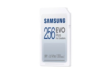 Карта памяти Samsung SDXC EVO Plus 2021 256 ГБ V30 U3 UHS-I (130 МБ/с)