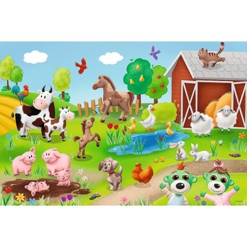 Puzzle 24 elementów Maxi Bobaski i zwierzęta na Wsi 14372 Trefl