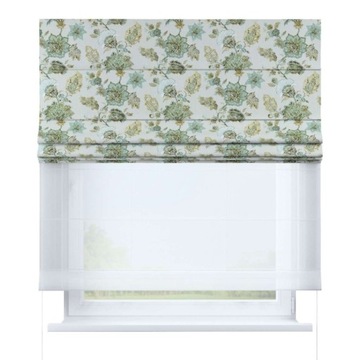 Dekoria Roller Duo цветы бежево-серый фон 130x170