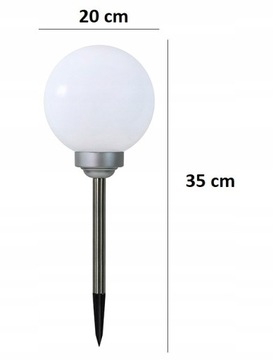 Встраиваемая солнечная садовая лампа со светодиодным датчиком, разноцветный световой шар, 20 см Polux