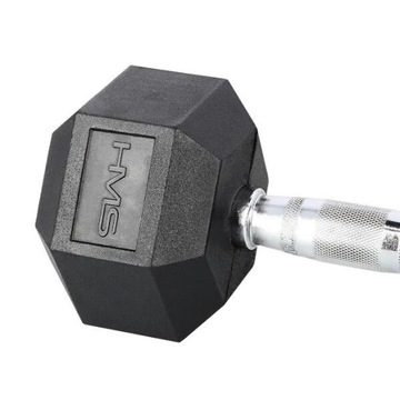 Гантель стальная прорезиненная Hex Pro 12 кг.