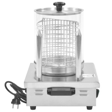 vidaXL Подогреватель для хот-догов, 2 зубца, нержавеющая сталь, 500 Вт