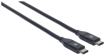 Manhattan 353526 USB-кабель 1 м USB 3.2 Gen 2 (3.1 Gen 2) USB C Черный