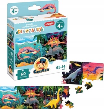 Puzzle panoramiczne Dinozaury 60 elem. Czuczu 4+