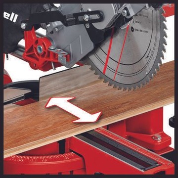 Einhell Piła Diagonal Slack TC-SM 2531/2 Рабочая таблица Работа 1900 Вт.