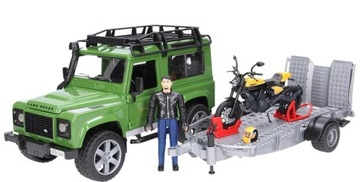 Прицеп Bruder 2589 Land Rover Defender и Ducati