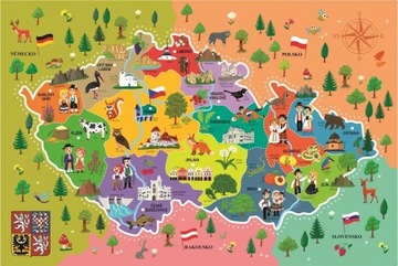 Trefl Puzzle Mapa Czech 44 elementy