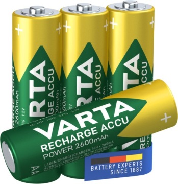 NiMH аккумуляторы VARTA R6 AA 2600 мАч 4BL