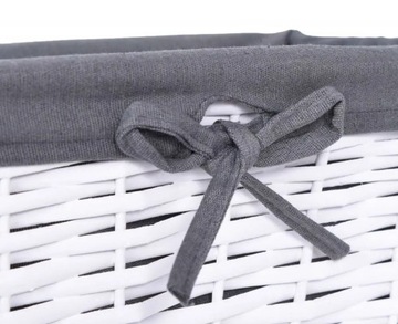 Корзина плетеная 30х20х15 см - бело-серая