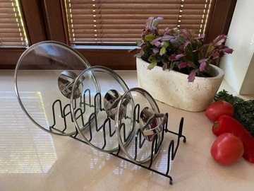 Органайзер-подставка с крышкой из СТАЛЬНОЙ ПРОВОЛОКИ, УНИВЕРСАЛЬНЫЙ ЧЕРНЫЙ ЦВЕТ