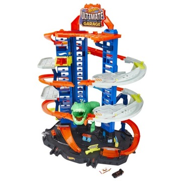 HOT WHEELS MEGA GARAGE SET GJL14 T-REX PARKING 2 машины