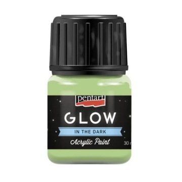 PENTART акриловая светящаяся в темноте краска GLOW intensive GREEN 30 мл