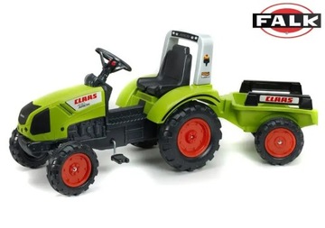 FALK TRAKTOR DZIECIĘCY CLAAS zabawa NAUKA JAZDY praca w ogrodzie PRZYCZEPA