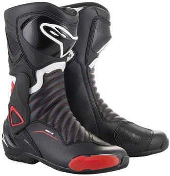 buty S-MX 6, ALPINESTARS (czarne/czerwone, rozm. 48)