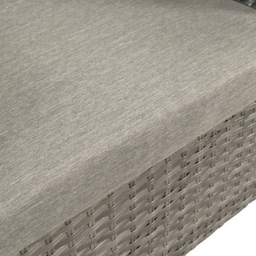 Greemotion Felin ławka ogrodowa ze stołem, 141 x 86,5 x 66 cm, szary POWYST