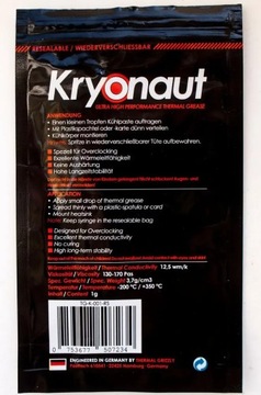 Термопаста Thermal Grizzly Kryonaut 1г
