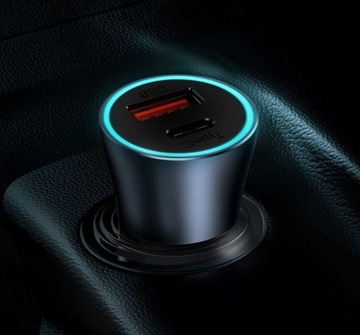 АВТОМОБИЛЬНОЕ ЗАРЯДНОЕ УСТРОЙСТВО BASEUS USB + USB-C 40 Вт + кабель Lightning для iPhone 1 м