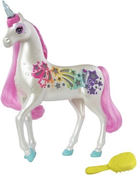Barbie Jednorożec Dreamtopia Magiczne Włosy ze Światełkami i Dźwiękami
