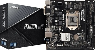 PŁYTA GŁÓWNA ASRock H310CM-DVS LGA1151 micro ATX 2x DDR4 DVI D-SUB USB 3.2