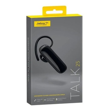 SŁUCHAWKA BLUETOOTH JABRA TALK 25 SE BEZPRZEWODOWA 5.0 Z MIKROFONEM ROZMÓW