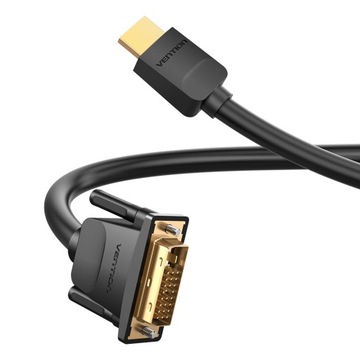 ДВУНАПРАВЛЕННЫЙ КАБЕЛЬ VENTION КАБЕЛЬ HDMI-DVI FULL HD ДЛЯ МОНИТОРА 1,5 М