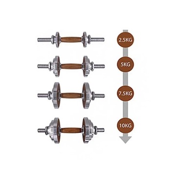 Гантели Proiron регулируемые хромированные, неполные.