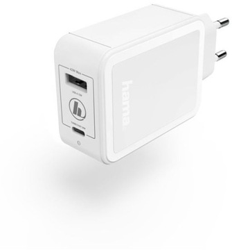 БЫСТРОЕ СЕТЕВОЕ ЗАРЯДНОЕ УСТРОЙСТВО HAMA Быстрая зарядка/подача питания +USB-A 42 ВАТТ